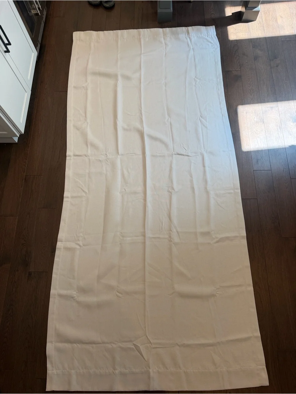 Exclusive Fabrics Ivory Linen Look Curtain Panel 49x105 Drapery - C11-2